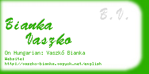 bianka vaszko business card